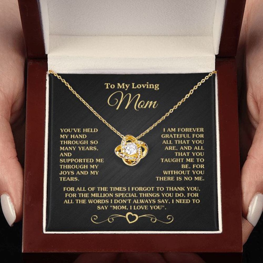Gift for Mom "Without You There Is No Me" Gold Necklace