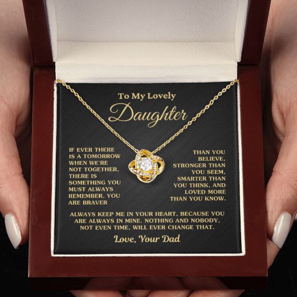 Gift For Daughter "Always Keep Me In Your Heart Love Dad" Necklace