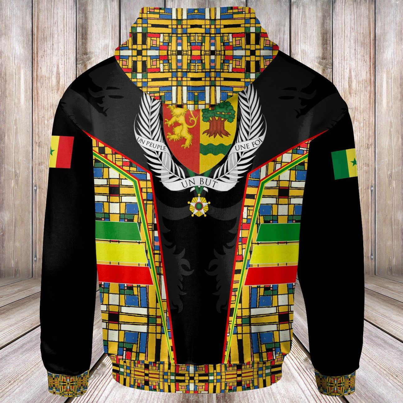 Senegal Hoodie Senegal Flag Color and Coat Of Arm RLT6
