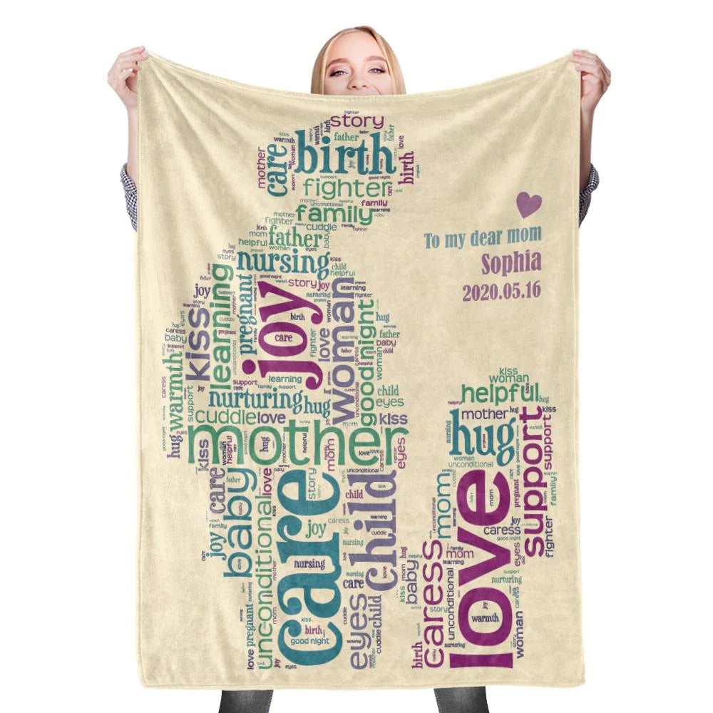 Gift For Mom Personalized Blanket - Custom Name, To My Dear Mom Blanket - Best Gift For Mother's Day Blanket, Presents For Mom, Mother-in-Law
