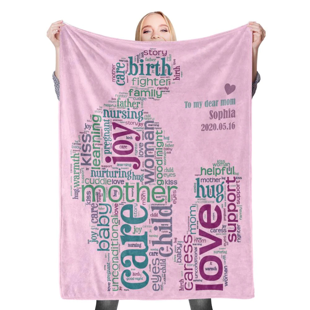 Gift For Mom Personalized Blanket - Custom Name, To My Dear Mom Blanket - Best Gift For Mother's Day Blanket, Presents For Mom, Mother-in-Law