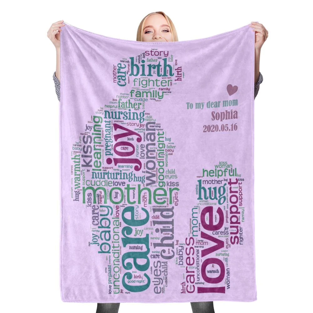 Gift For Mom Personalized Blanket - Custom Name, To My Dear Mom Blanket - Best Gift For Mother's Day Blanket, Presents For Mom, Mother-in-Law