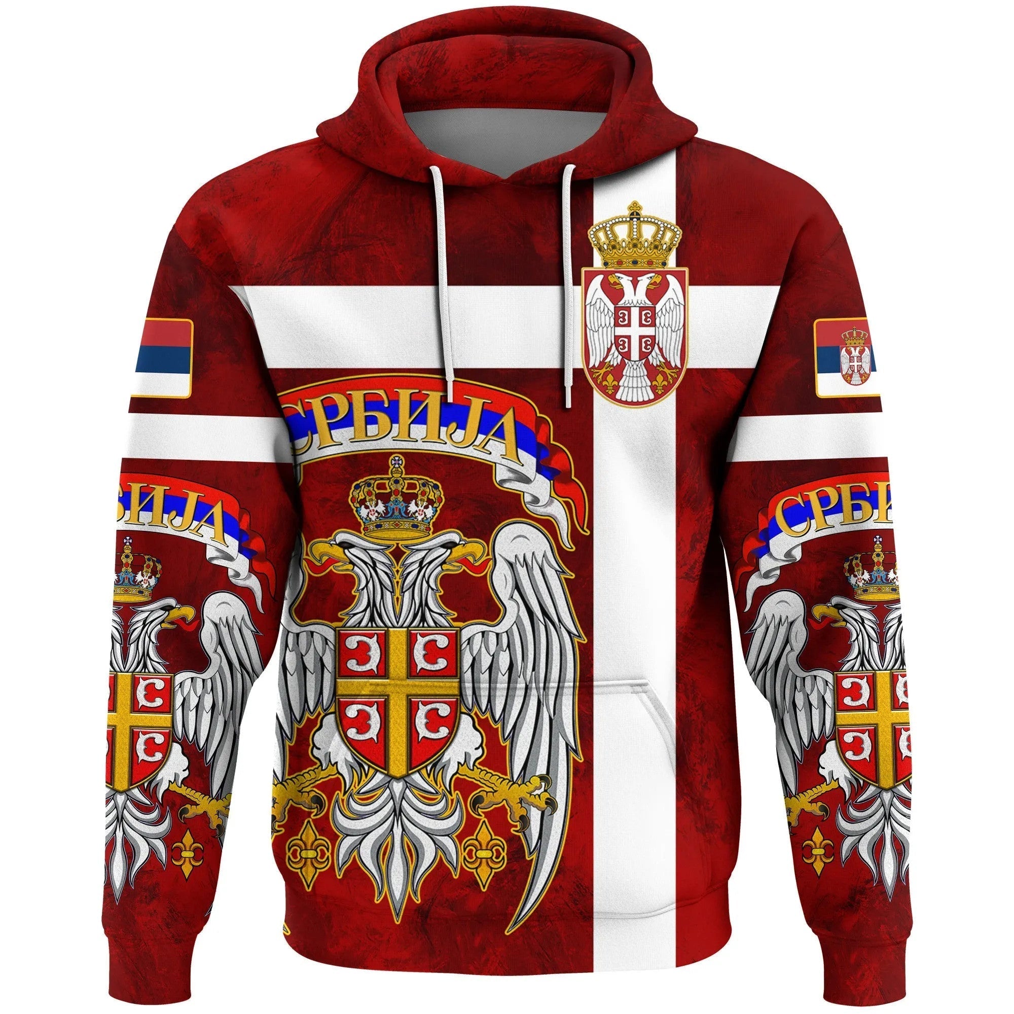 Serbia Hoodie Best Serbian Eagle Tattoo RLT7
