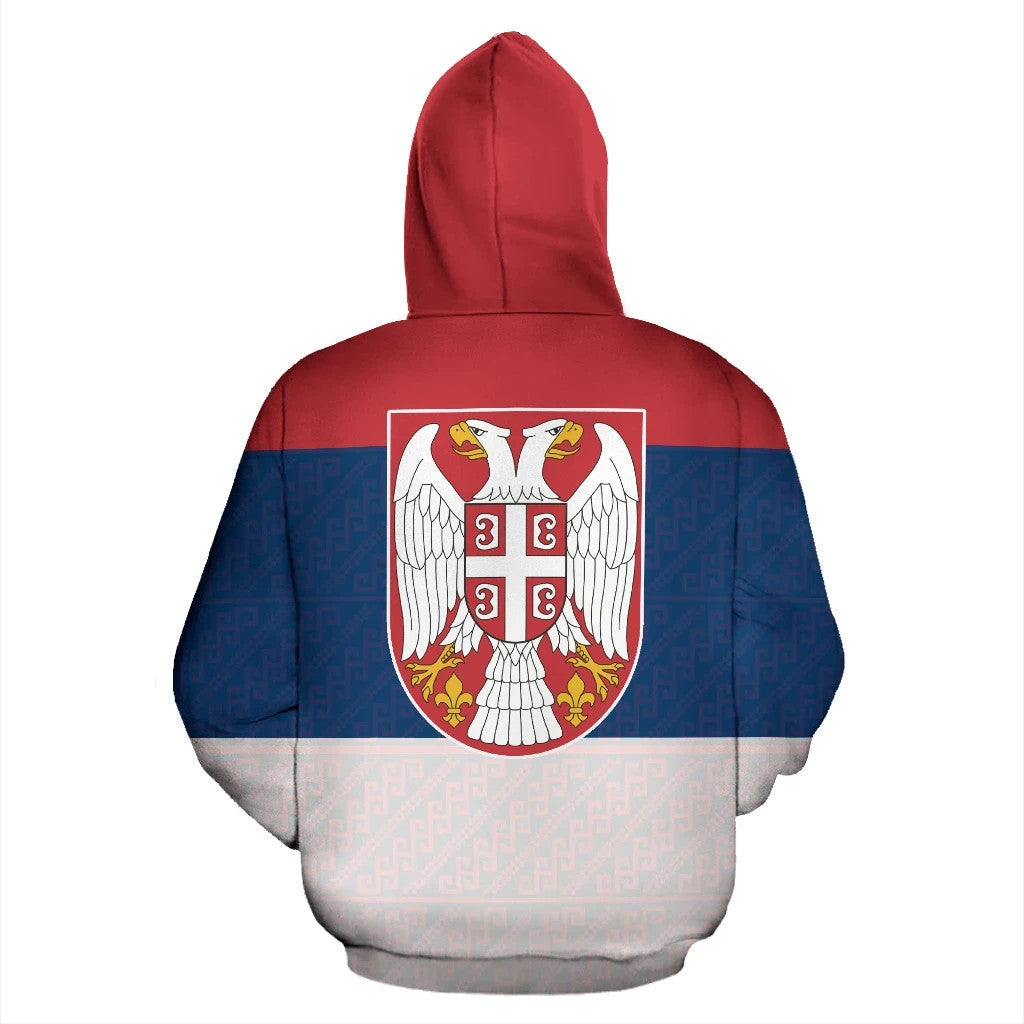 Serbia All Over Hoodie RLT7