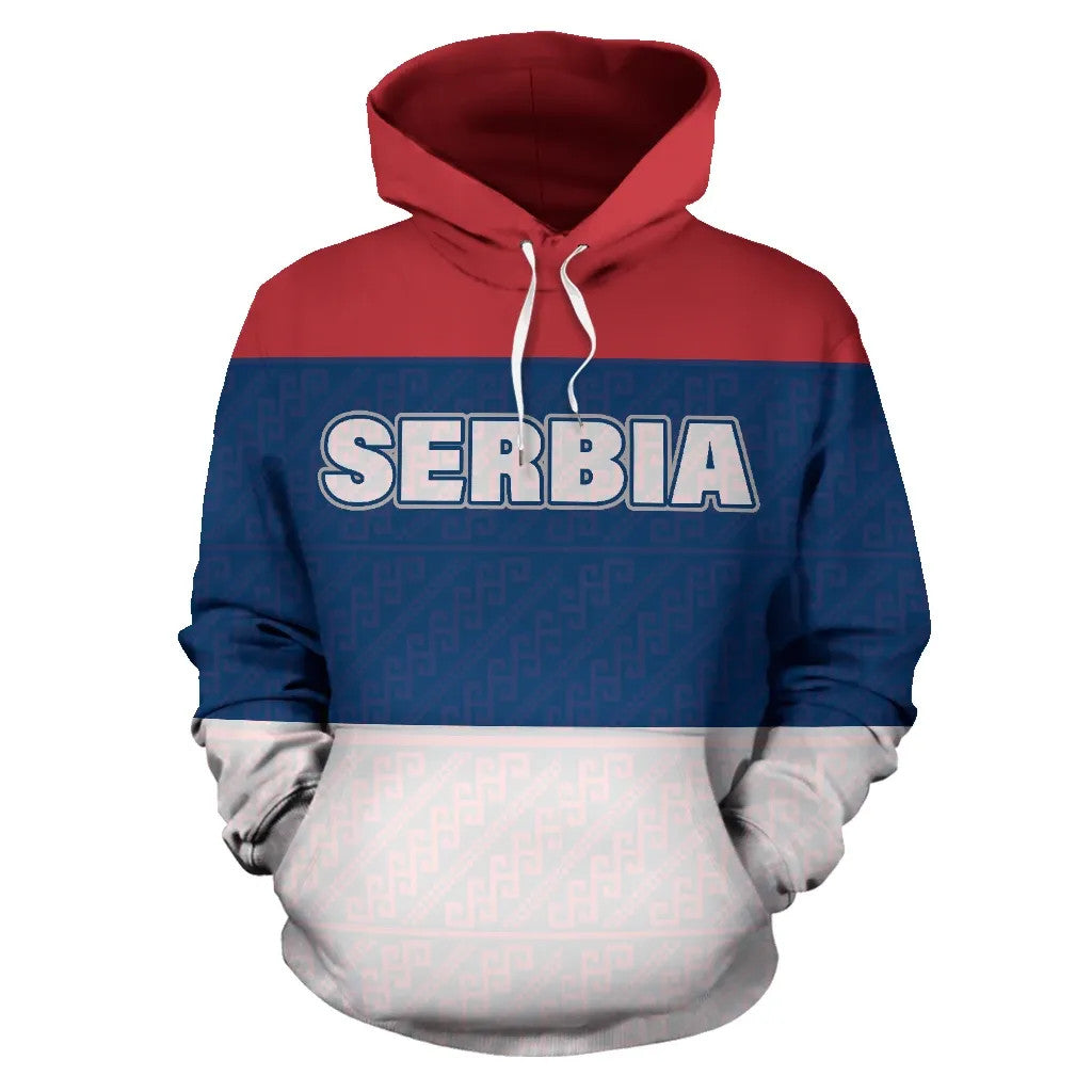 Serbia All Over Hoodie RLT7