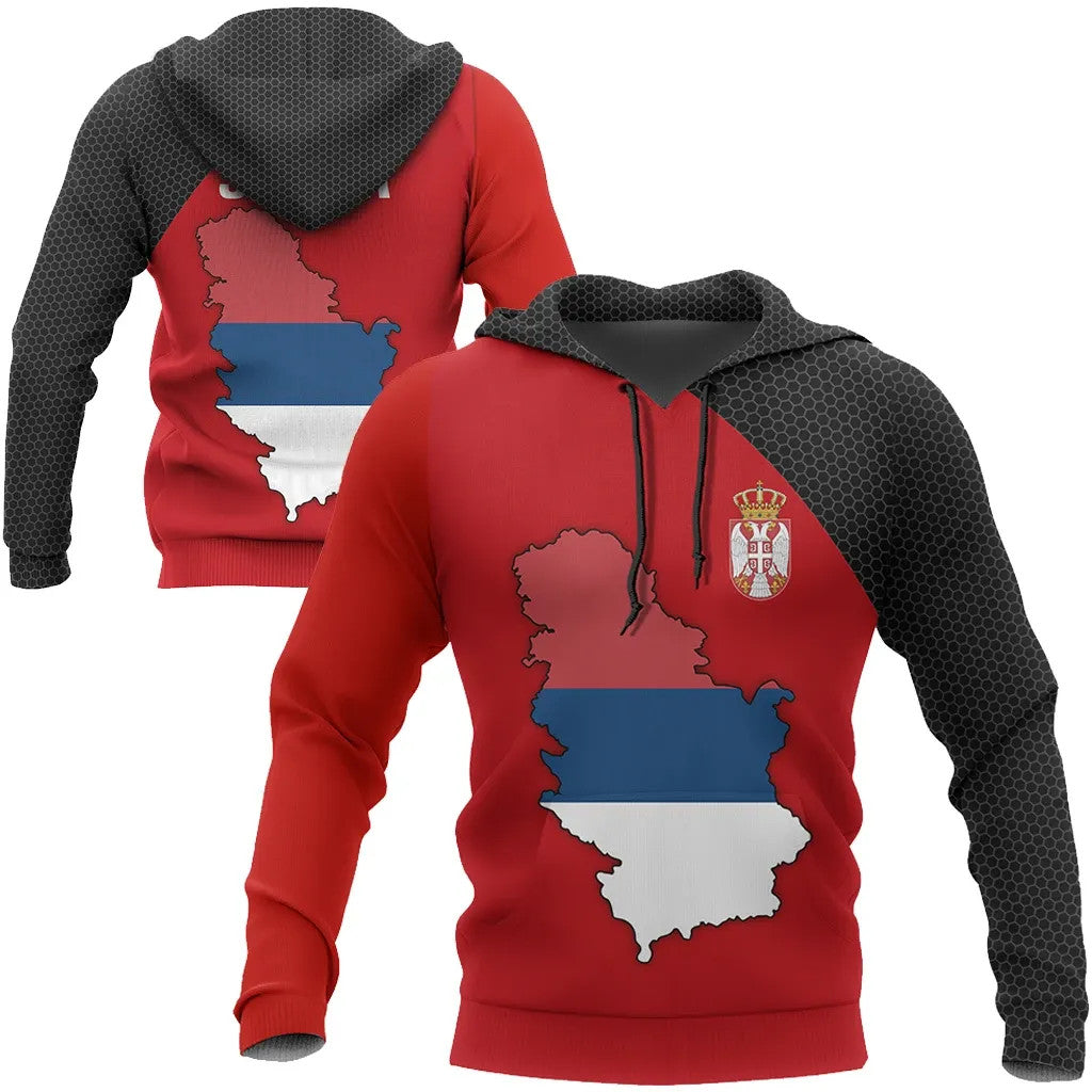 Serbia Map Special Hoodie RLT7