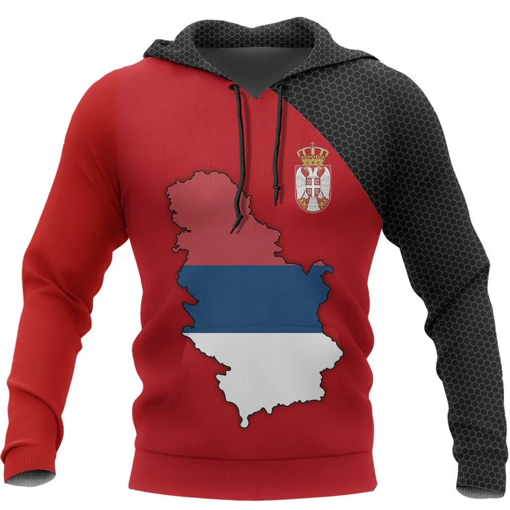 Serbia Map Special Hoodie RLT7