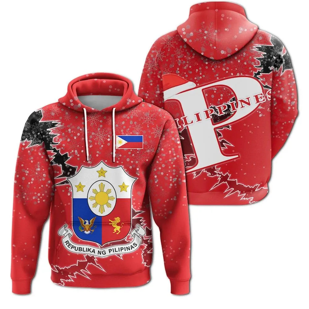 Philippines Christmas Hoodie Coat Of Arms X Style8 RLT6