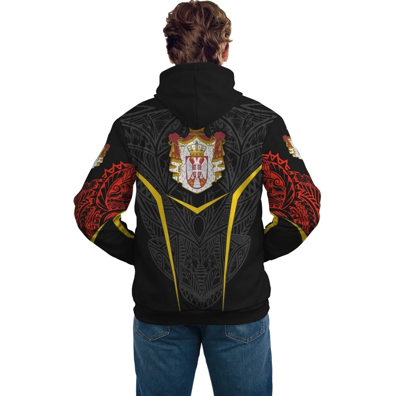 Serbia Unisex Hoodie Tribal Style RLT7