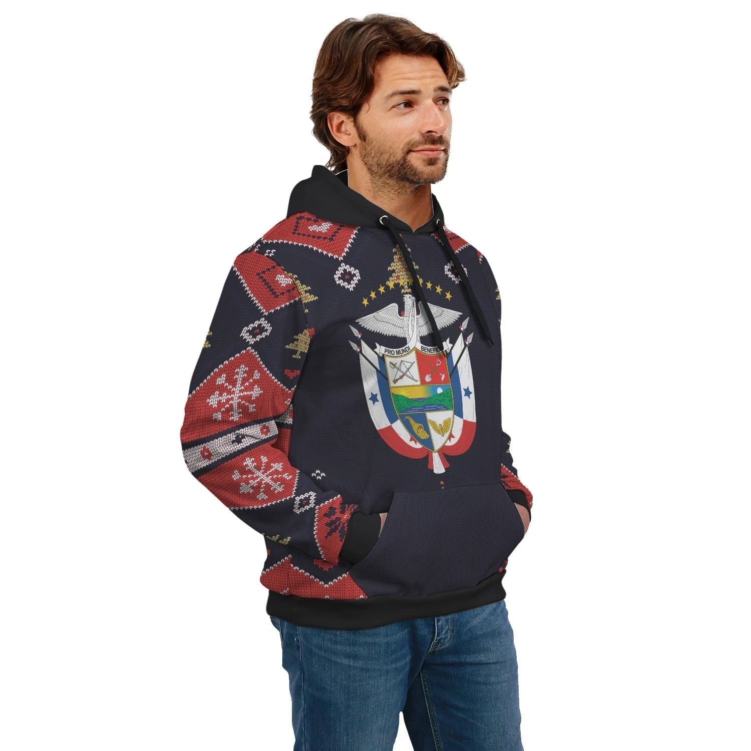 Panama Christmas Hoodie Santa Claus Ho Ho Ho RLT13