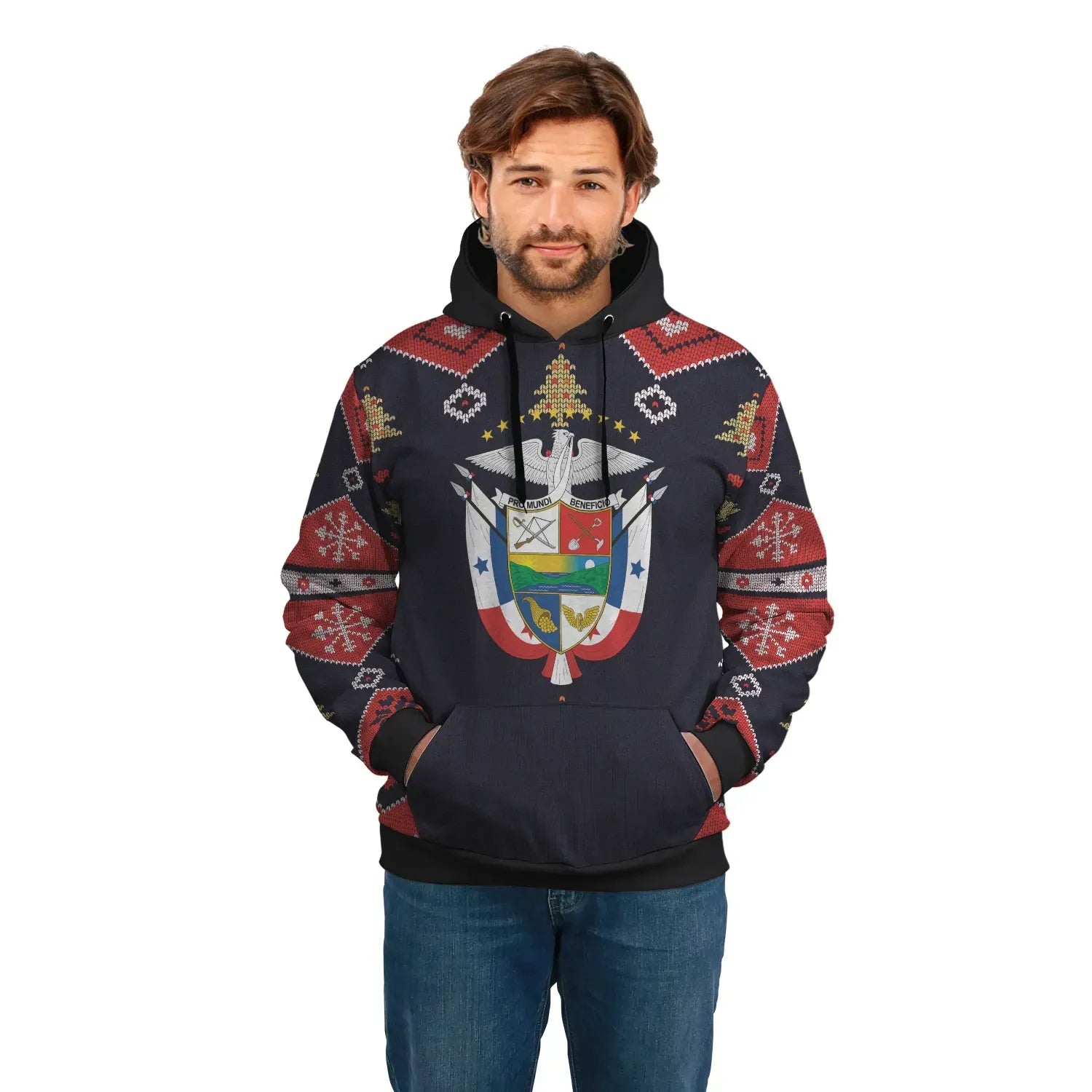 Panama Christmas Hoodie Santa Claus Ho Ho Ho RLT13