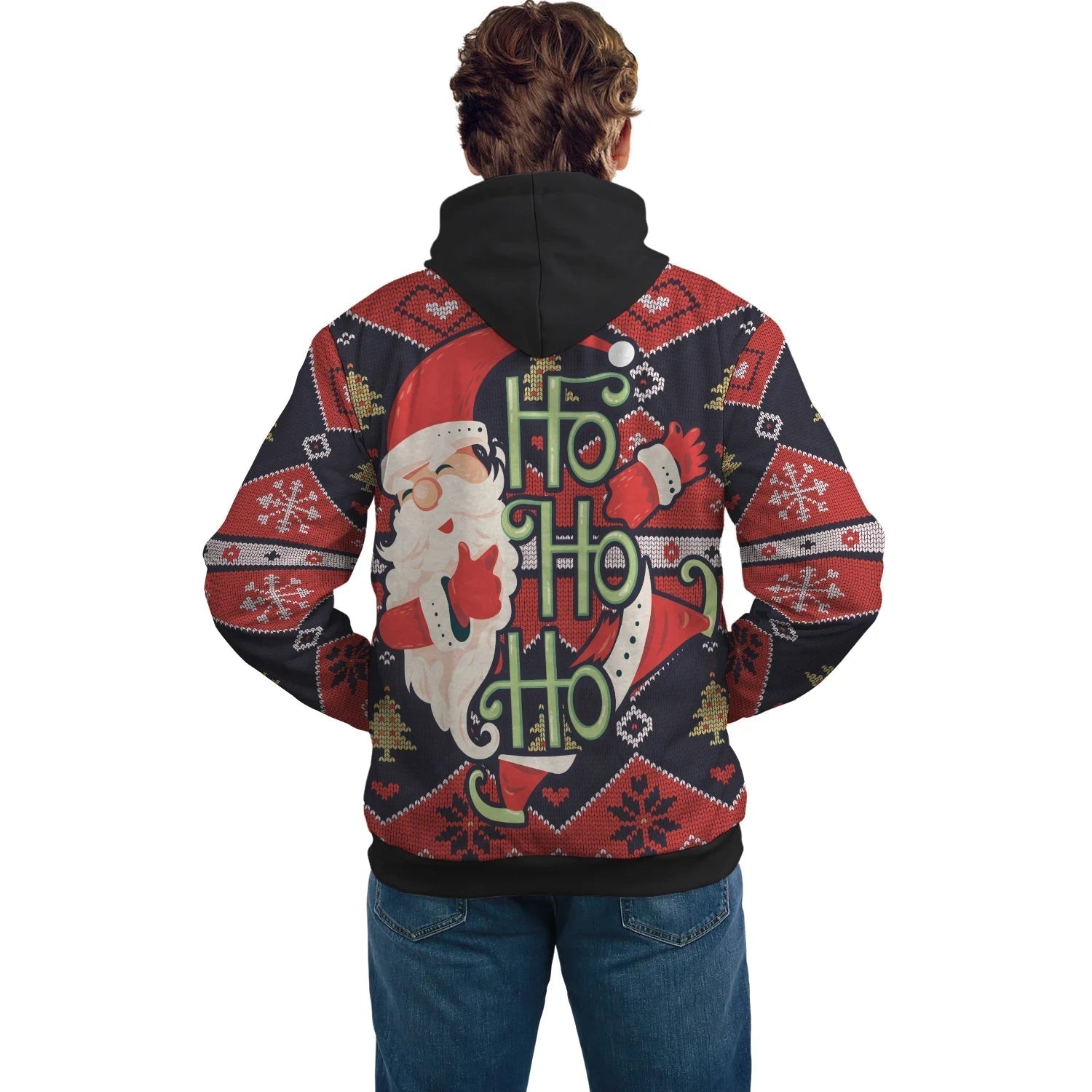 Panama Christmas Hoodie Santa Claus Ho Ho Ho RLT13