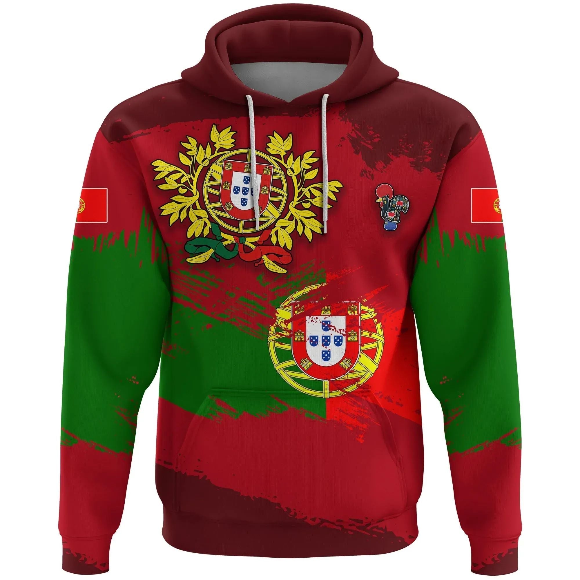 Portugal Hoodie Portugal Flag Brush RLT7