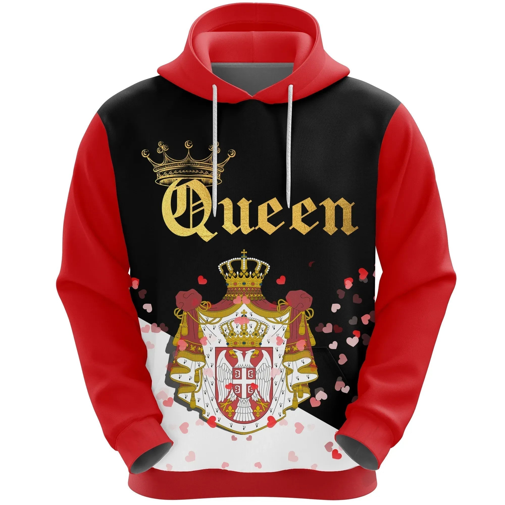 Serbia Queen Valentine Hoodie RLT7