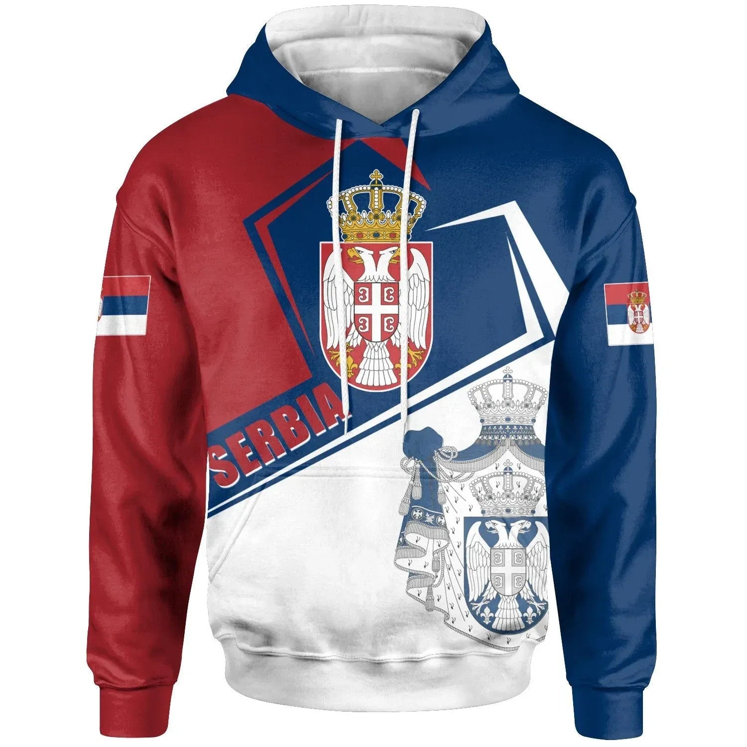 Serbia Hoodie Coat Of Arms Flag Style RLT7