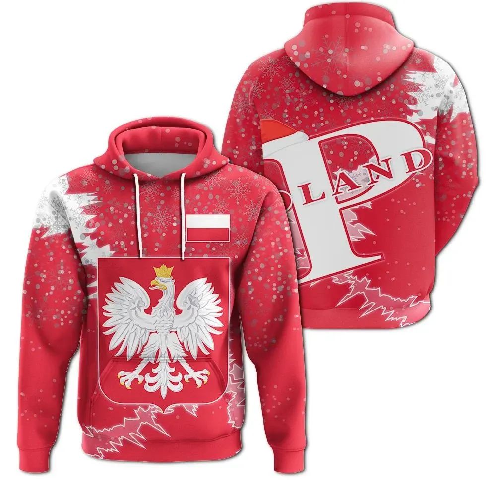 Poland Christmas Hoodie Coat Of Arms X Style RLT7