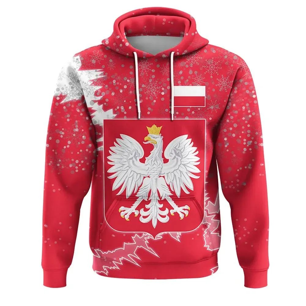 Poland Christmas Hoodie Coat Of Arms X Style RLT7