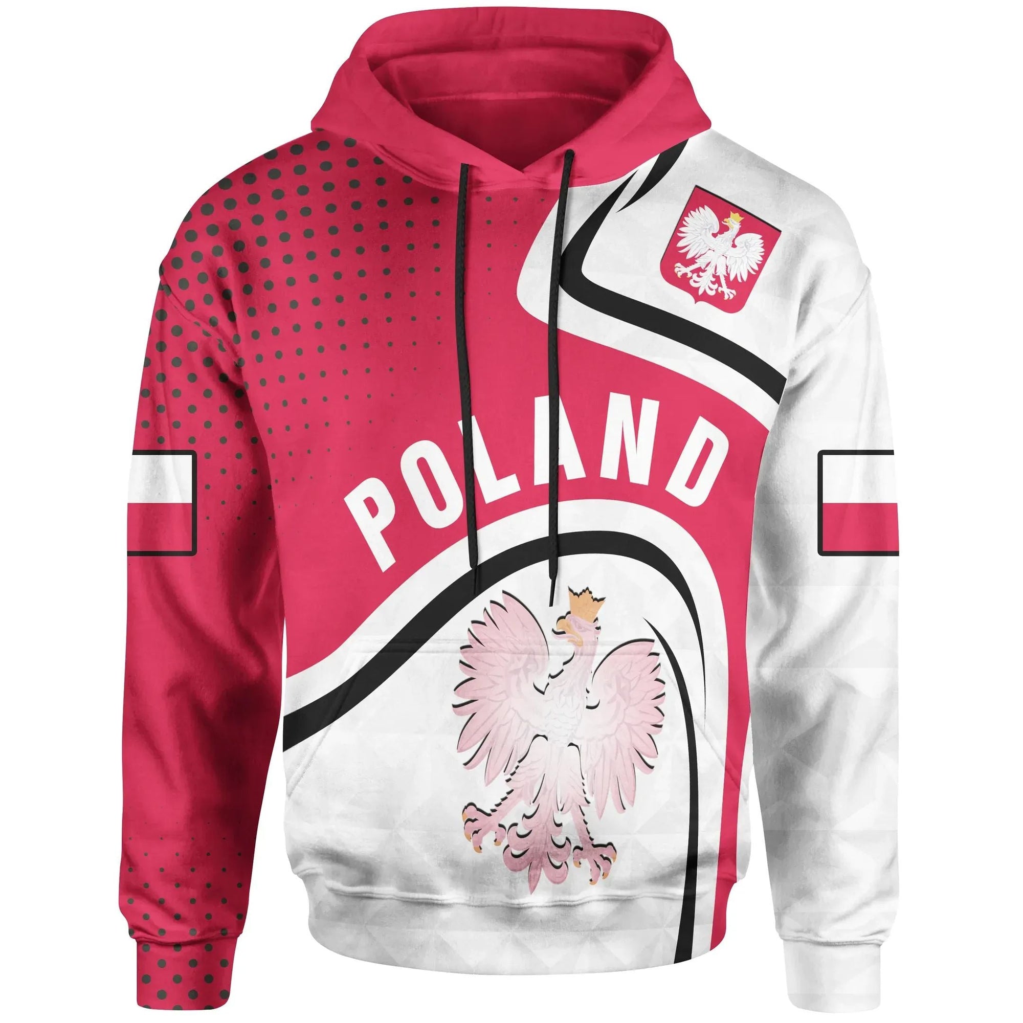 Polska Poland Hoodie Poland Coat Of Arms RLT7