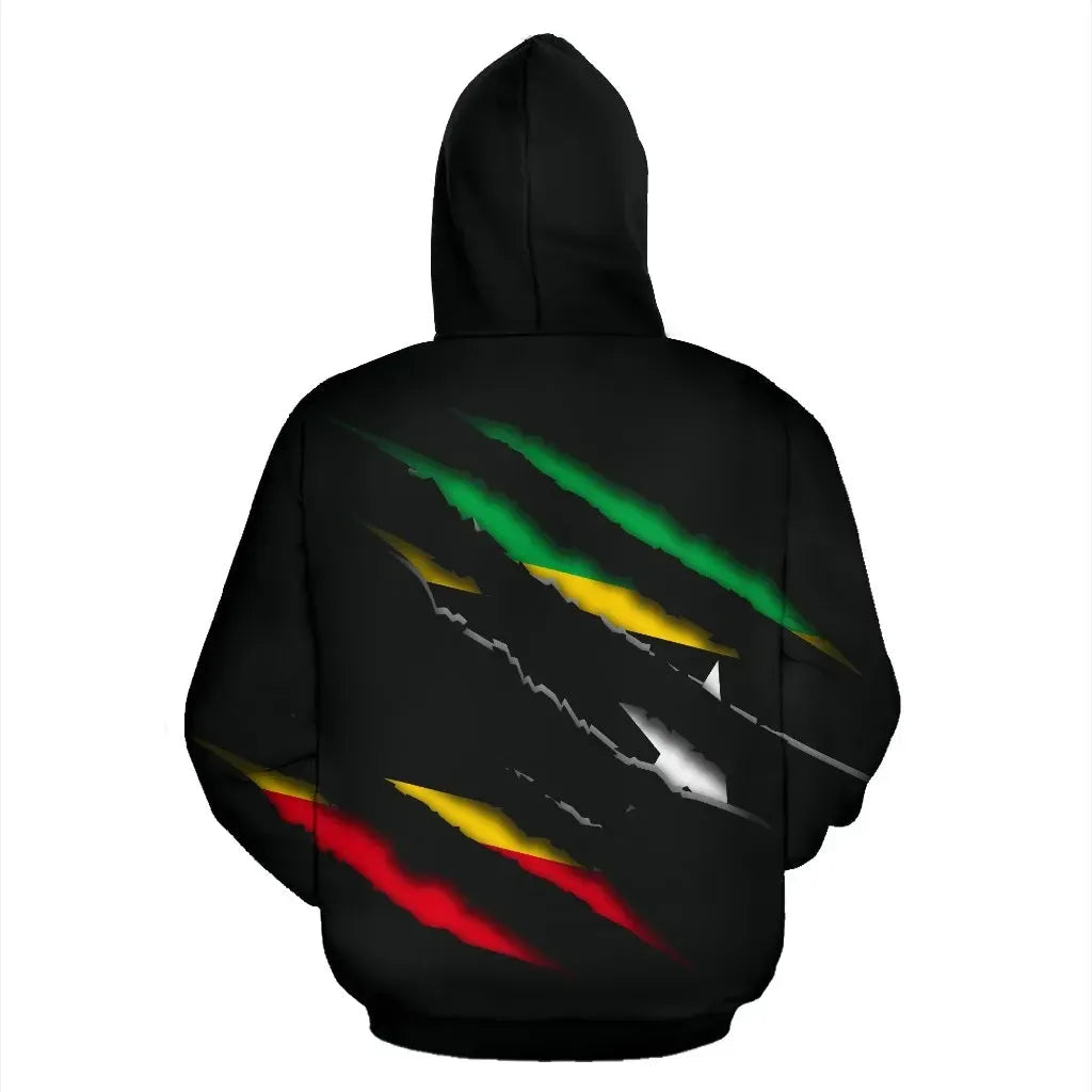 Saint Kitts and Nevis All Over Hoodie Inside Me RLT6