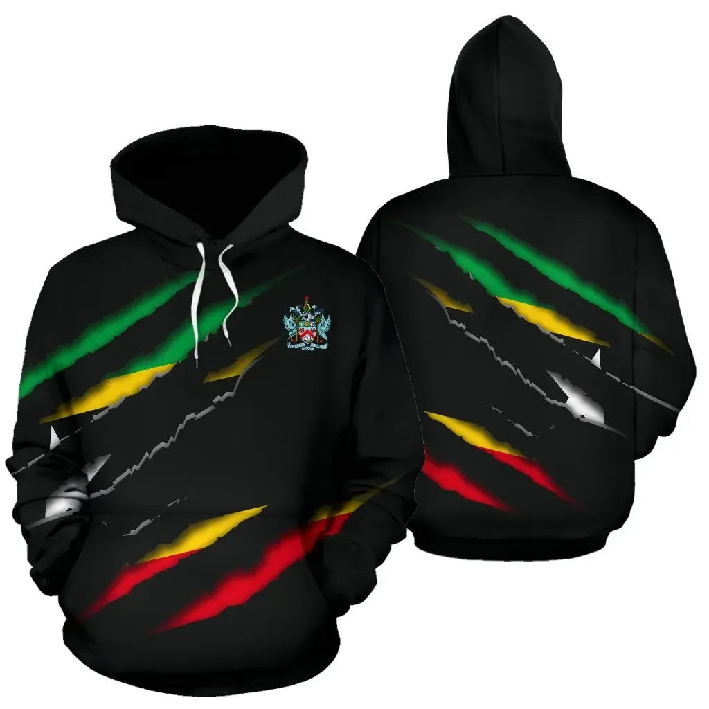 Saint Kitts and Nevis All Over Hoodie Inside Me RLT6
