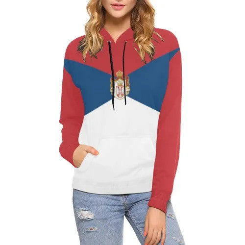Serbia Hoodie Serbia Flag RLT7