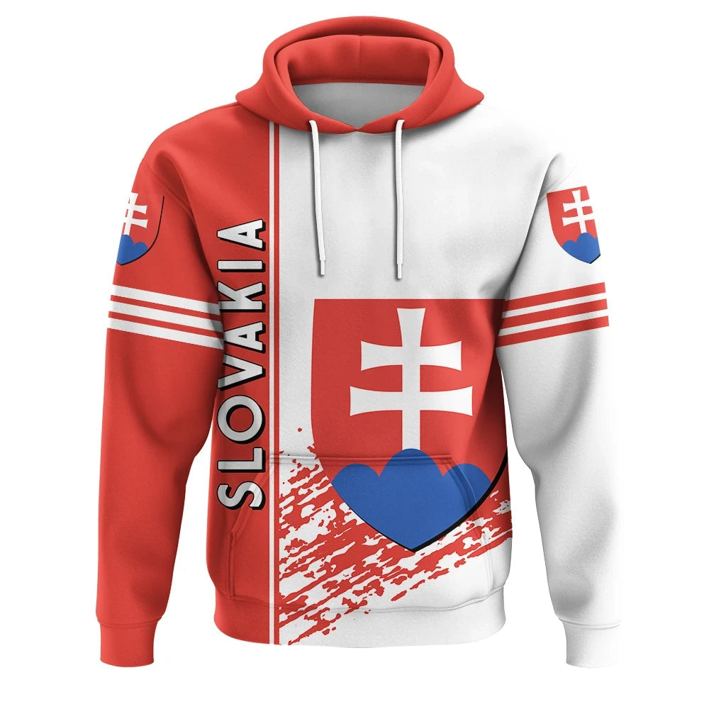 Slovakia Hoodie Coat Of Arms Quarter Style RLT13