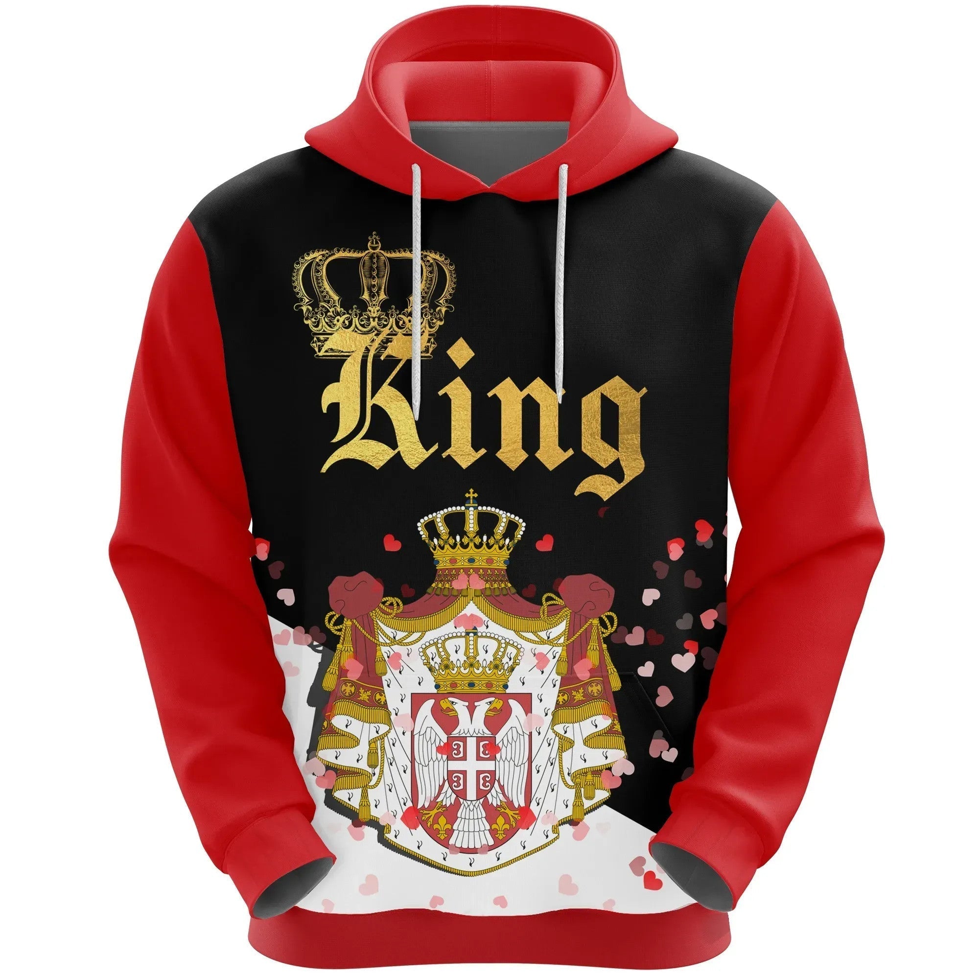 Serbia King Valentine Hoodie RLT7