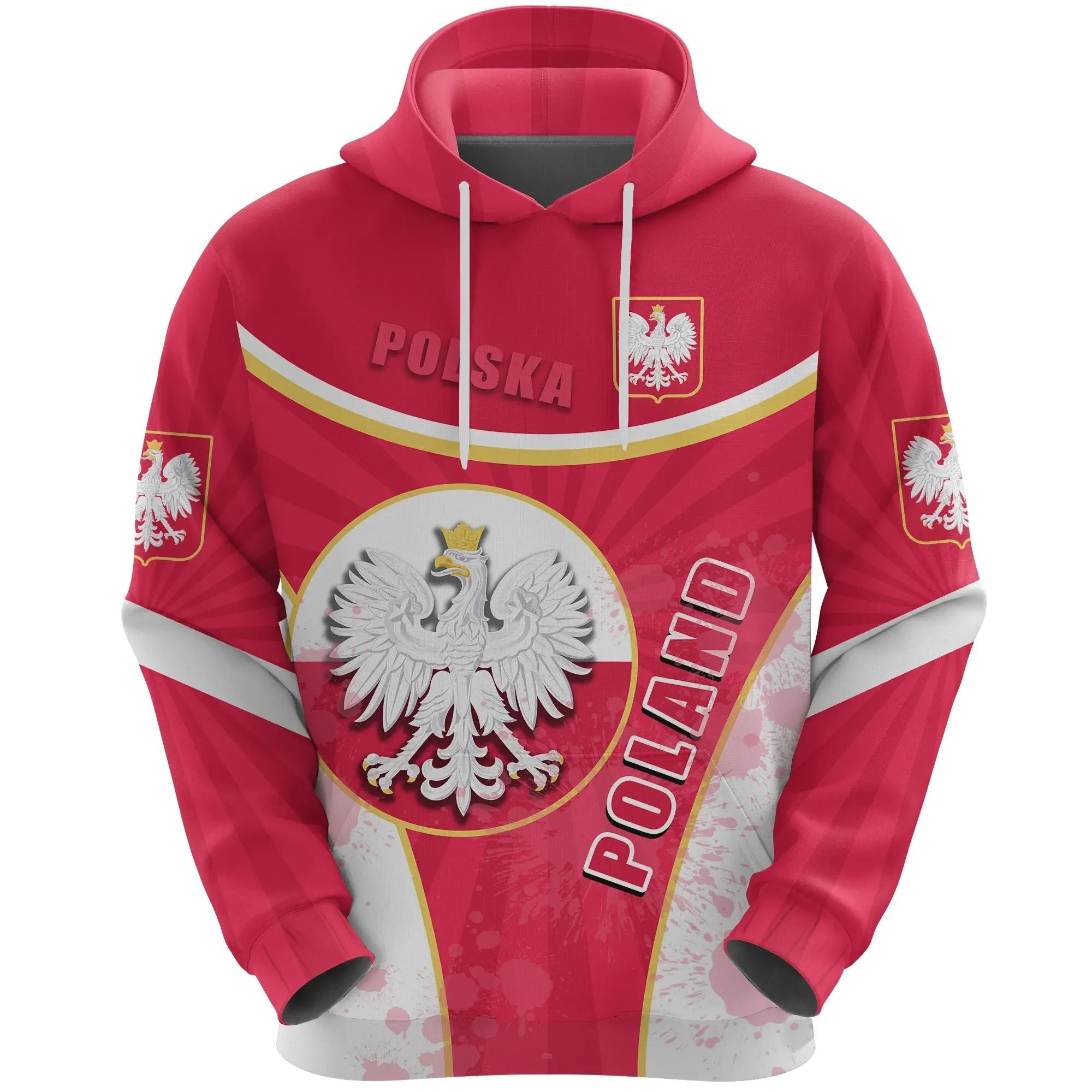Poland Hoodie Circle Stripes Flag For Polska Version RLT7