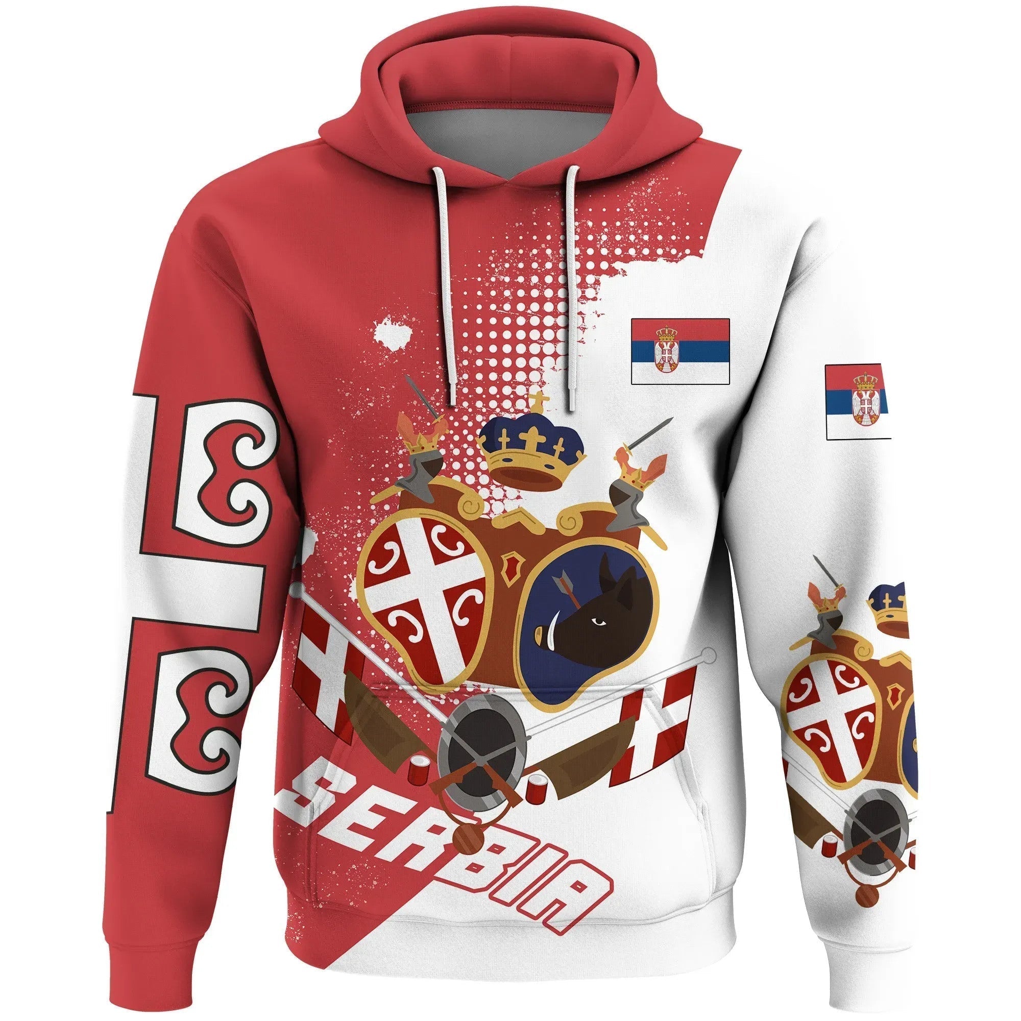 Serbia Hoodie Revolutionary Flag RLT7