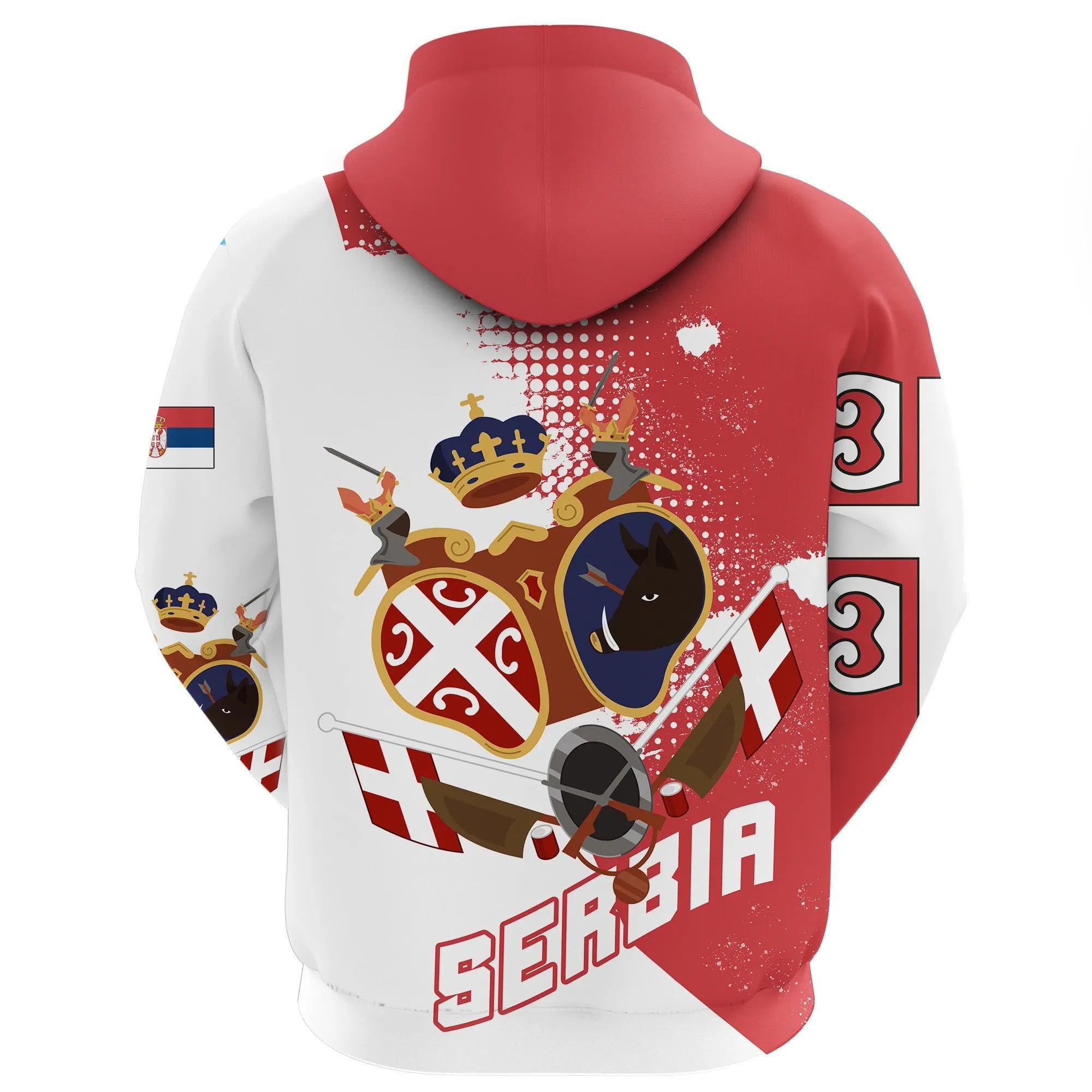 Serbia Hoodie Revolutionary Flag RLT7