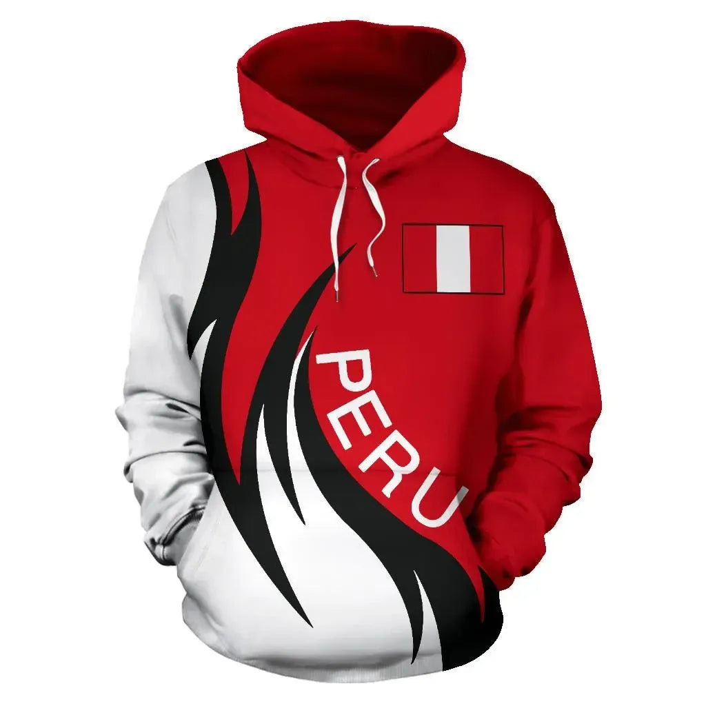 Peru Hoodie Coat Of Arms Fire Style RLT7