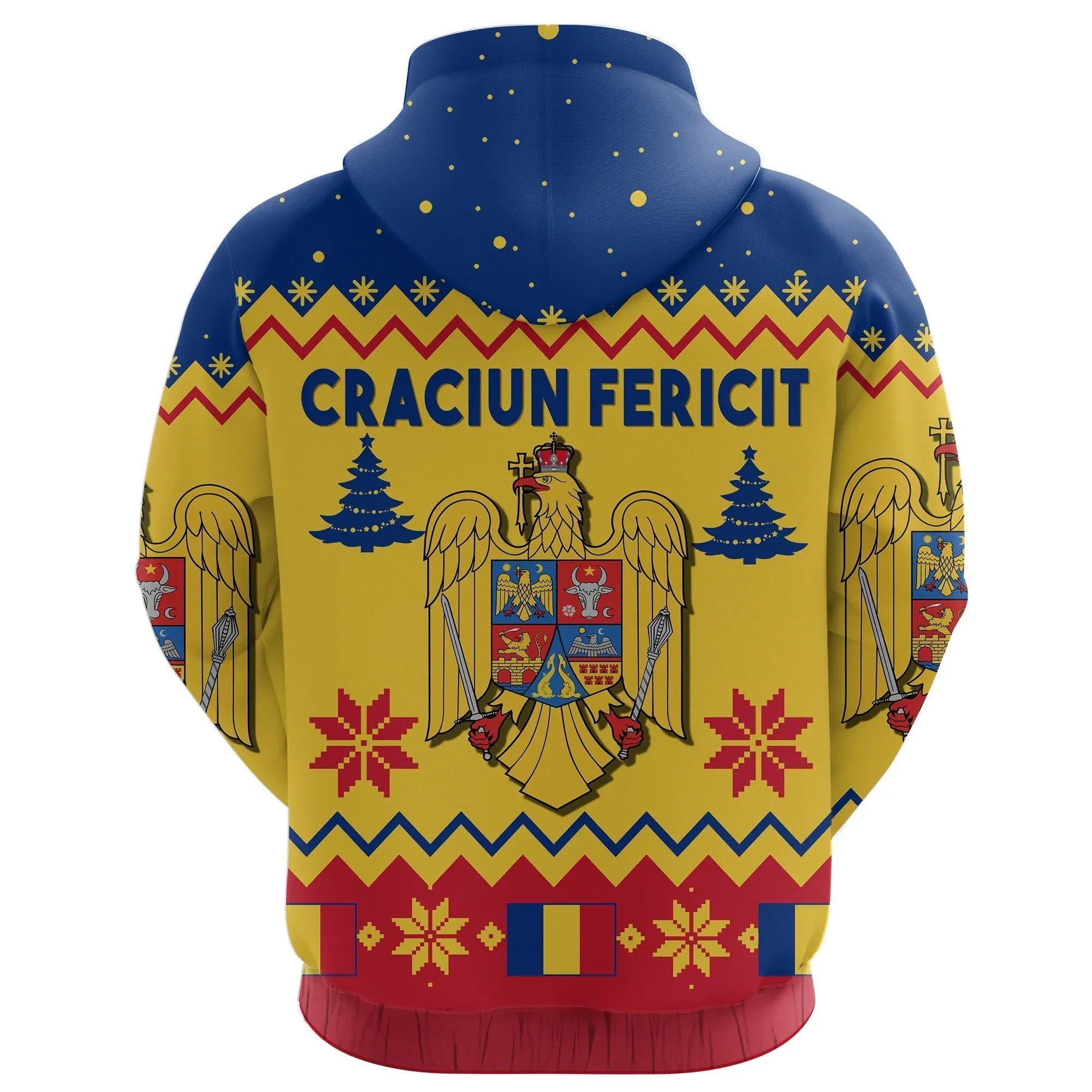 Romania Christmas Hoodie Eagle RLT13