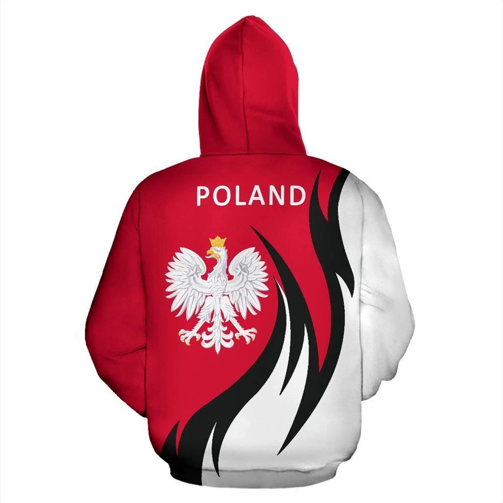Poland Hoodie Coat Of Arms Fire Style RLT7