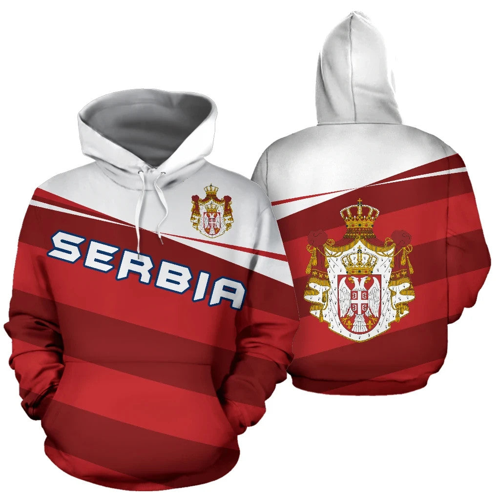 Serbia Flag Hoodie Vivian Style RLT7
