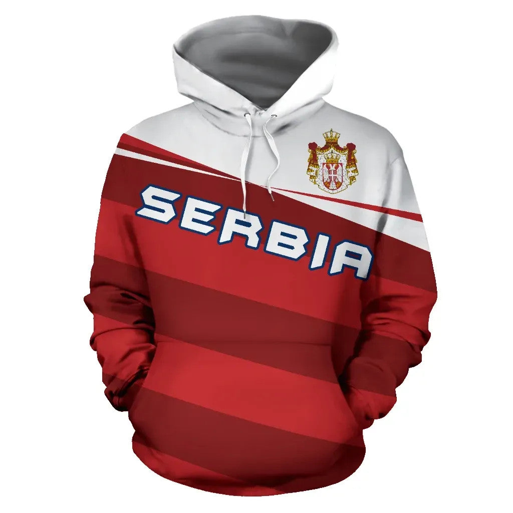 Serbia Flag Hoodie Vivian Style RLT7