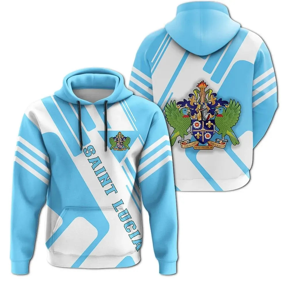 Saint Lucia Hoodie Coat Of Arms Rockie RLT6