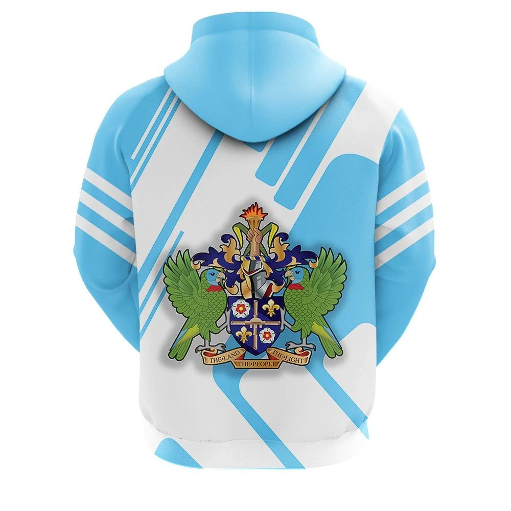 Saint Lucia Hoodie Coat Of Arms Rockie RLT6