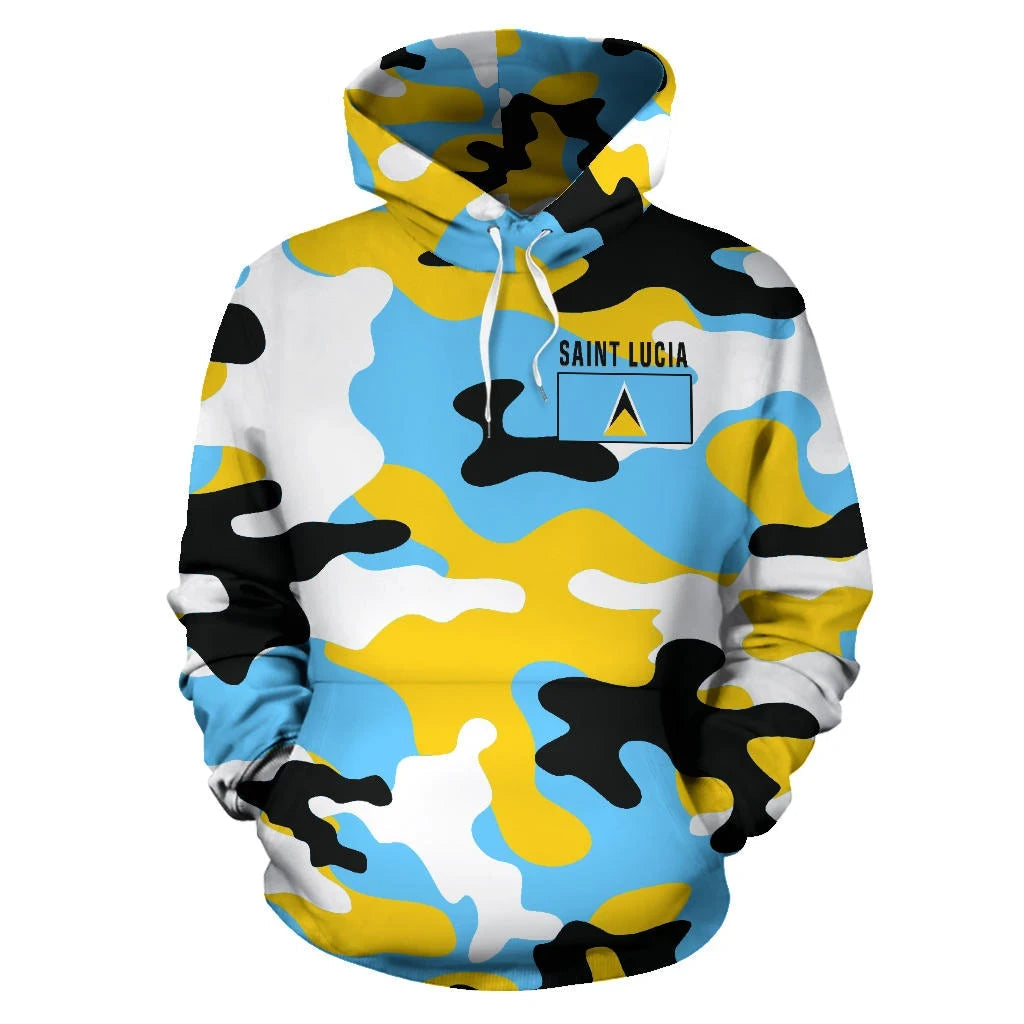 Saint Lucia Hoodie Camouflage Map RLT6