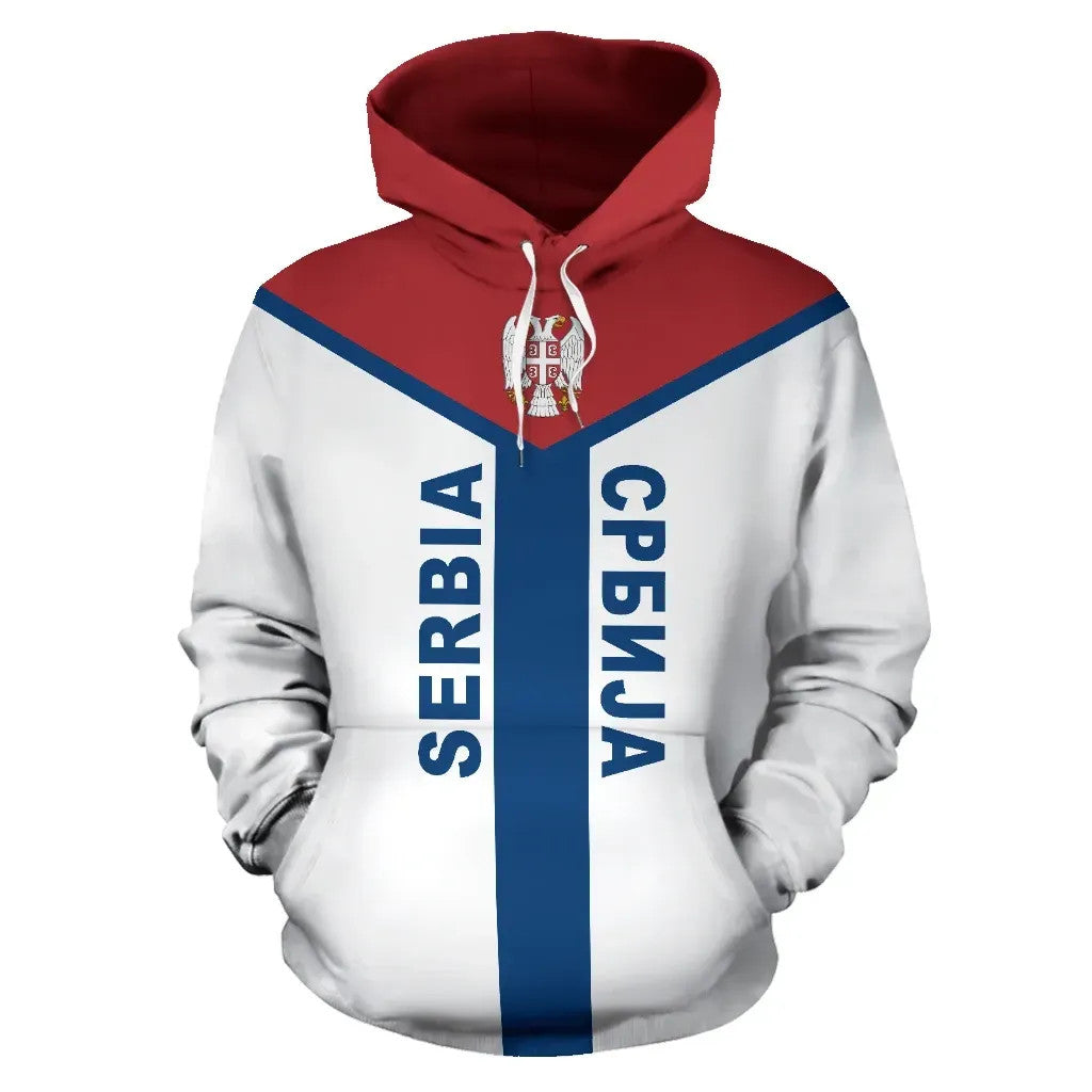 Serbia Rising Pullover Hoodie RLT7