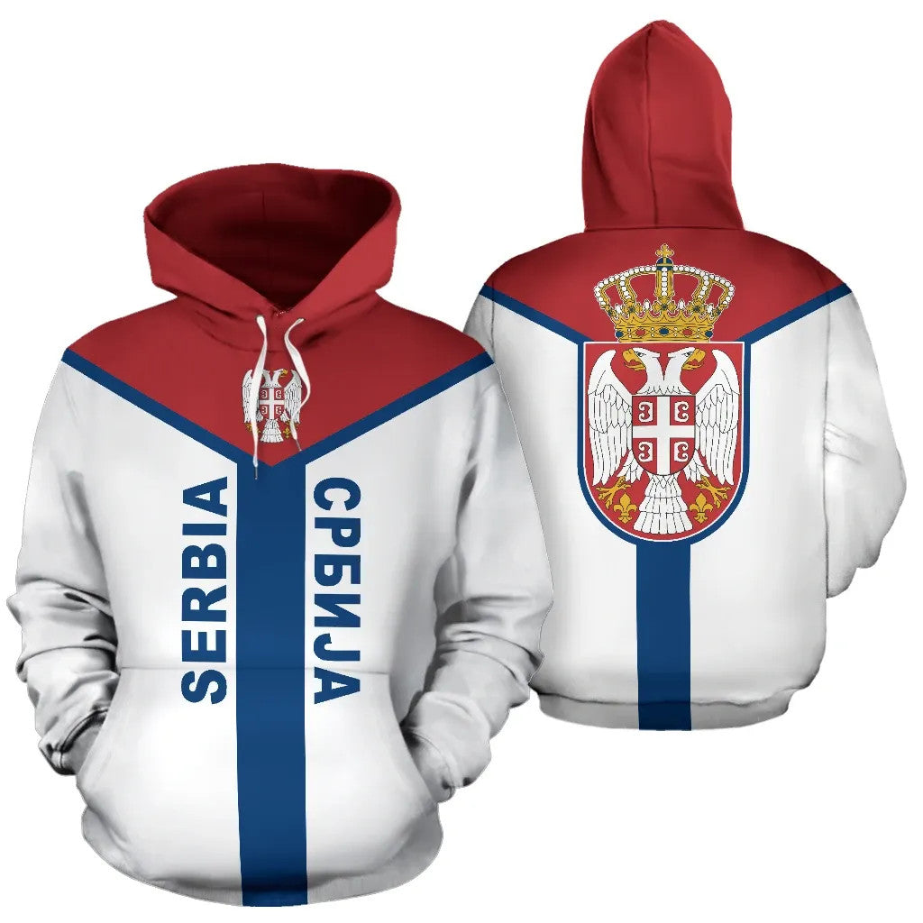 Serbia Rising Pullover Hoodie RLT7