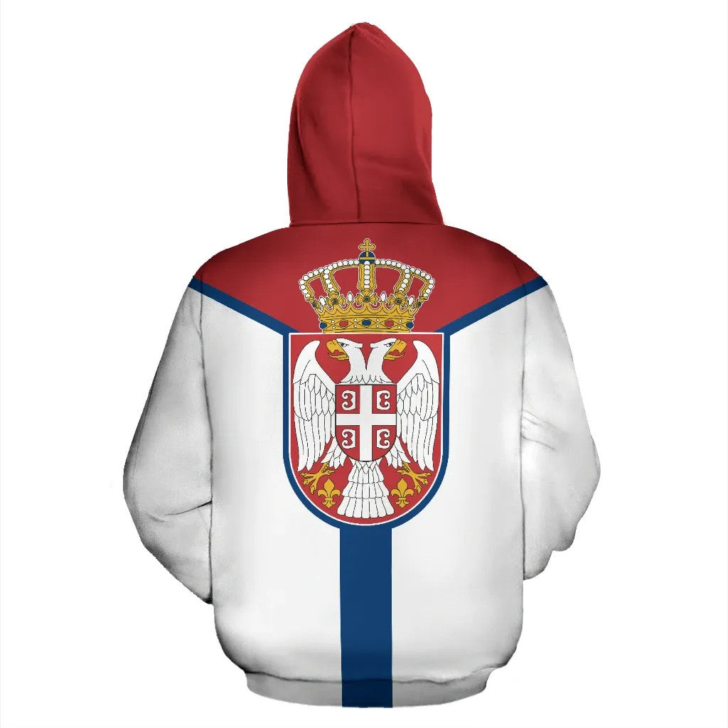 Serbia Rising Pullover Hoodie RLT7