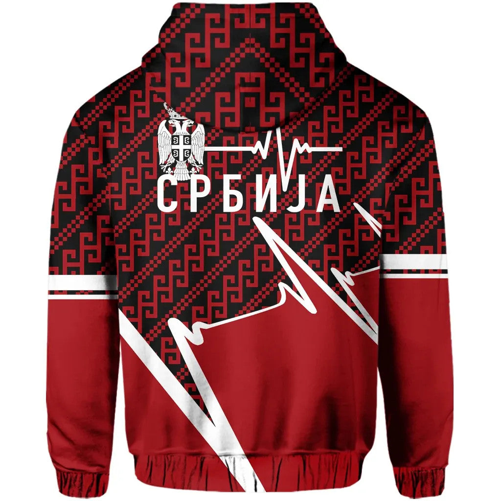 Serbia Hoodie In My Heartbeat RLT7