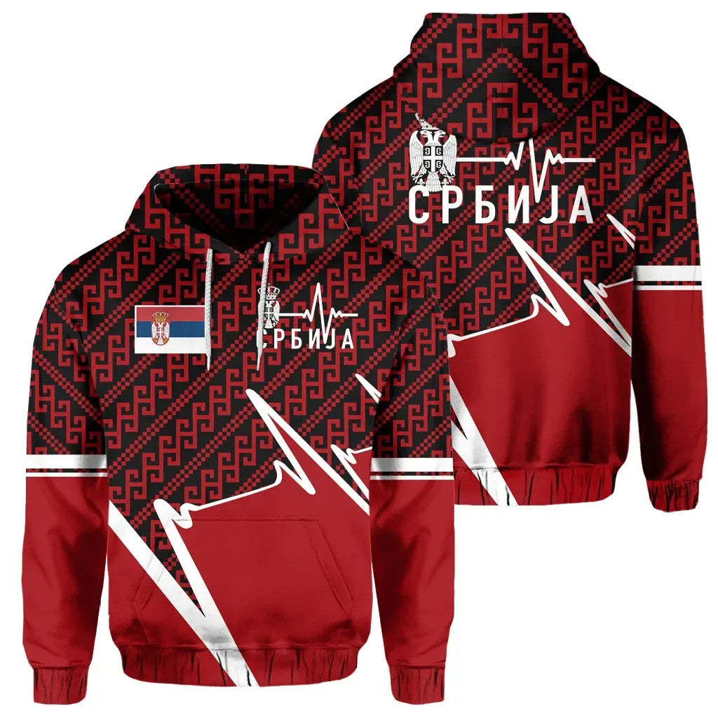Serbia Hoodie In My Heartbeat RLT7