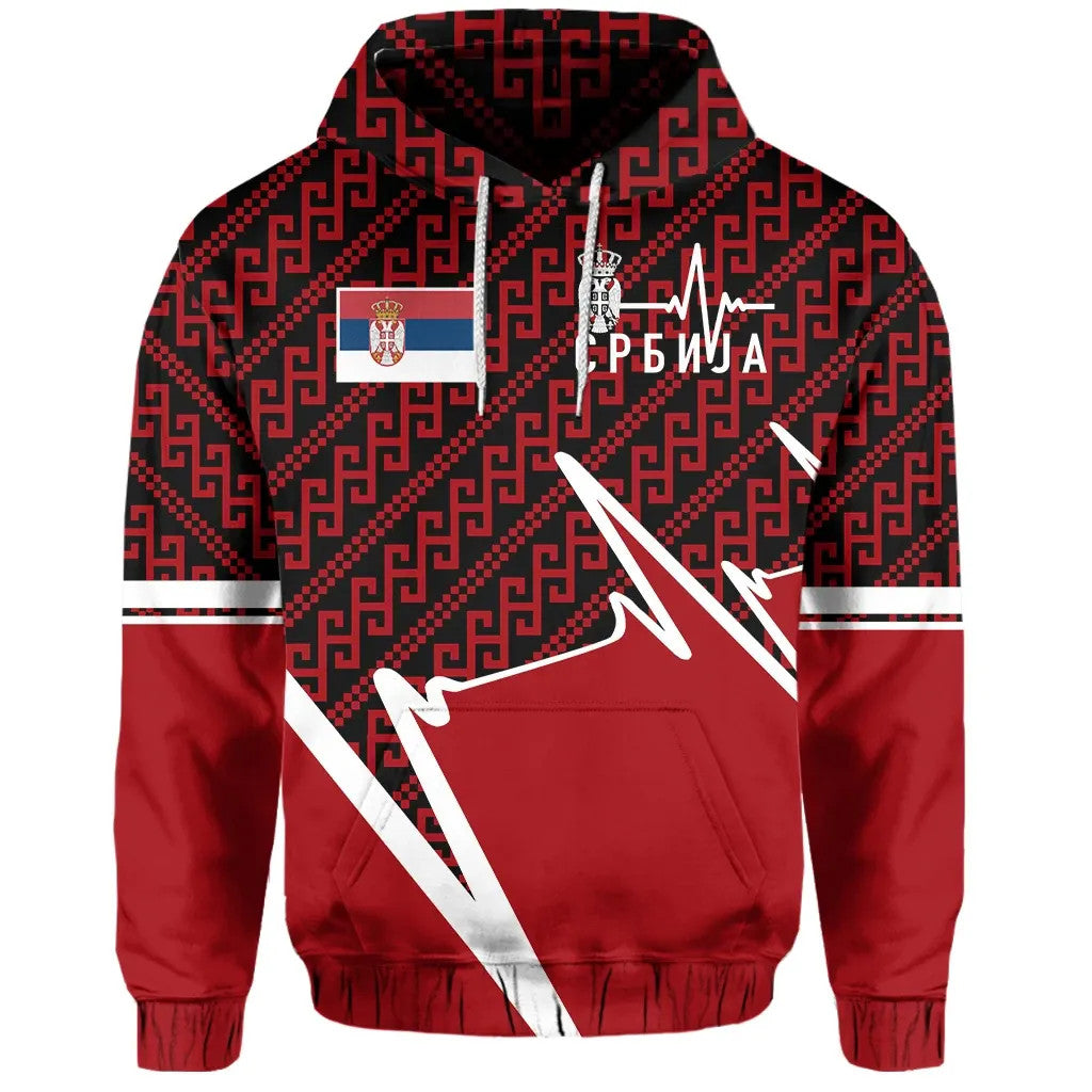 Serbia Hoodie In My Heartbeat RLT7
