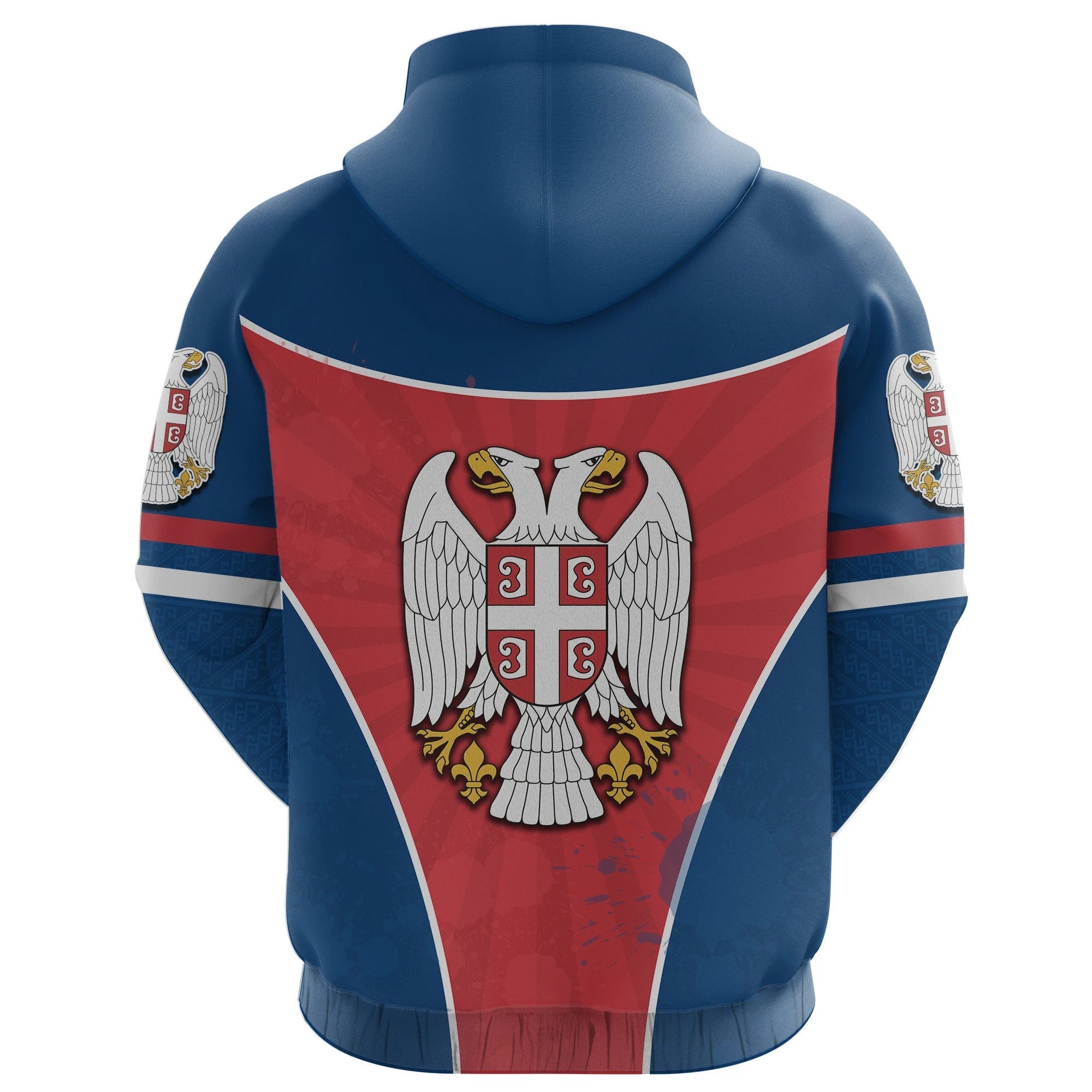 Serbia Hoodie Circle Stripes Flag Balkan RLT7