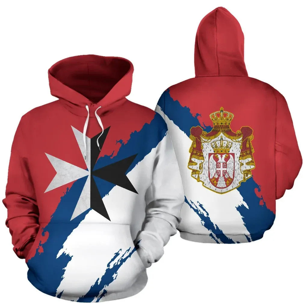Serbia Hoodie Maltese Cross RLT7
