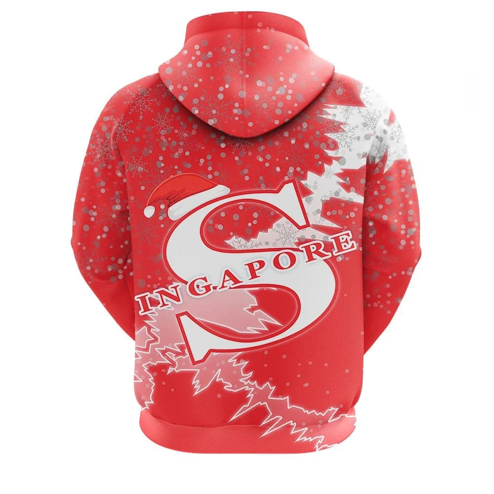 Singapore Christmas Hoodie Coat Of Arms X Style RLT13