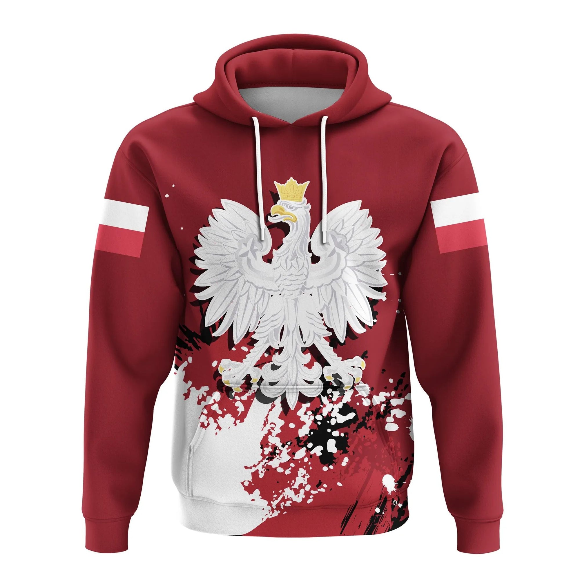 Poland Hoodie Coat Of Arms Spaint Style RLT7