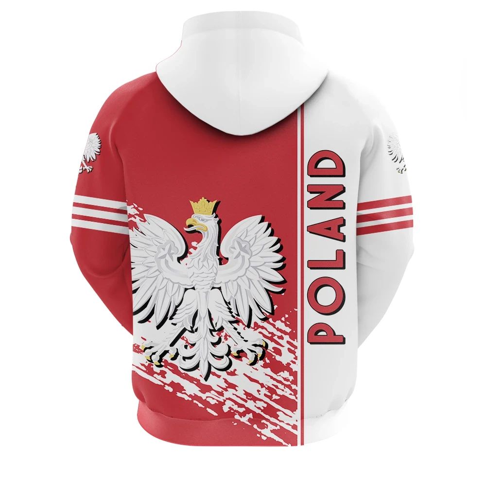 Poland Hoodie Coat Of Arms Quarter Style RLT7
