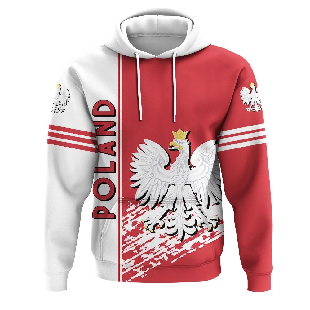 Poland Hoodie Coat Of Arms Quarter Style RLT7